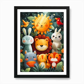 Friends Of The Enchanted Forest Art Print
