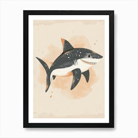 Cute Muted Pastels Shark 3 Art Print