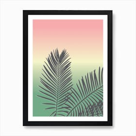 Sunset Palm Art Print