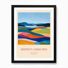 Colourful Abstract Acadia National Park Usa 2 Poster Art Print