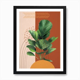 Abstract Shapes Palm Plant Art Print