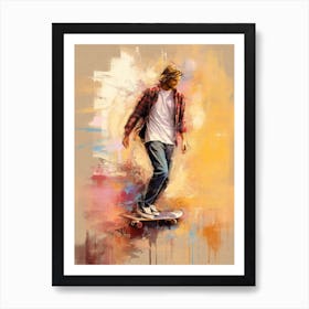 Skateboarding In San Diego, United States Drawing 3 Art Print