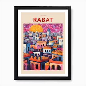 Rabat Morocco 3 Fauvist Travel Poster Art Print