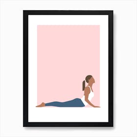 Cobra pose yoga Art Print