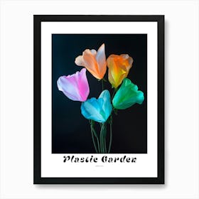 Bright Inflatable Flowers Poster Sweet Pea 3 Art Print