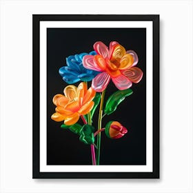 Bright Inflatable Flowers Dahlia 2 Art Print