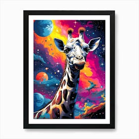 Galaxy Giraffe Art Print