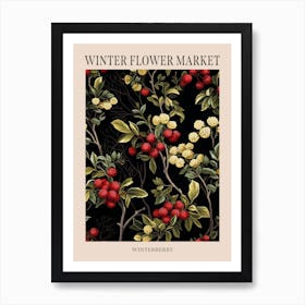 Winterberry 4 Winter Flower Market Poster Art Print