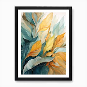 Abstract Leaves Art Print