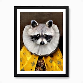 Lars The Racoon Pet Portraits Art Print