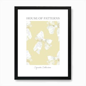 Yellow Coquette Bows 1 Pattern Poster Art Print