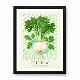 Marche Aux Legumes Celeriac Summer Illustration 7 Poster