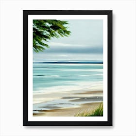 Dornoch Beach, Highlands, Scotland Contemporary Illustration   Art Print