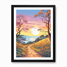 The Norfolk Coast Path England 2 Hike Illustration Art Print