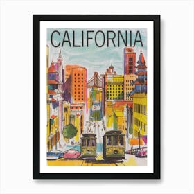 San Francisco California Vintage Travel Poster Art Print