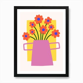 Colorful Flower Vase Print 2 Art Print