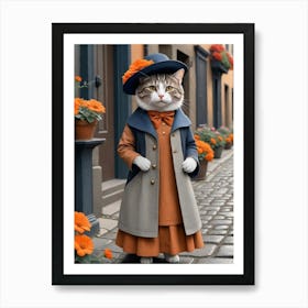 Cat In Hat 3 Art Print