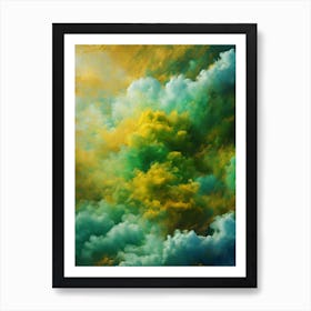 Abstract Cloud Splatter Art Print