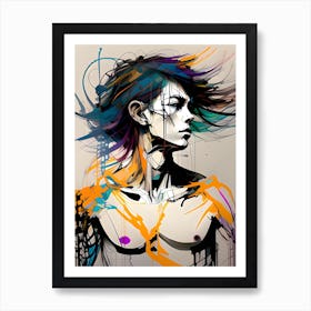 Abstract Boy Painting 2 Art Print