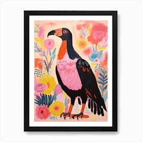 Pink Scandi California Condor 3 Art Print