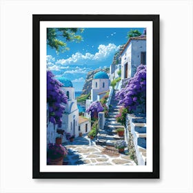 Beautiful Santorini Greece Wall Art 12 Art Print