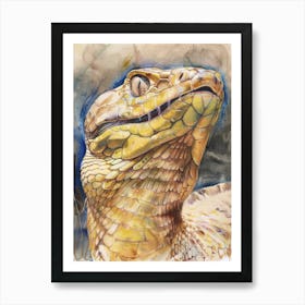 Cobra Pastel Watercolour 4 Art Print