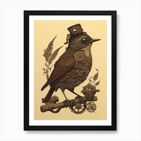 Steampunk Bird 6 Art Print