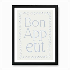 Bon Appétit blue 1 Art Print