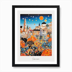 Poster Of Siracusa, Italy, Illustration In The Style Of Pop Art 3 Art Print