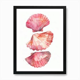 Watercolor Seashells Art Print