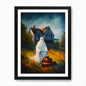 Ghost Mower Art Print