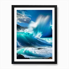 Crashing Waves Landscapes Waterscape Photography 2 Art Print