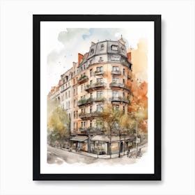 Prenzlauer Berg Berlin Neighborhood, Watercolour 3 Art Print