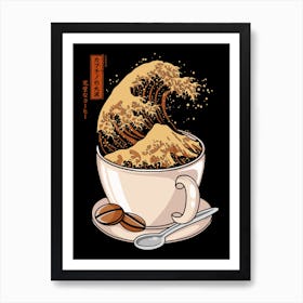 The Great Wave of Cappuccino Art Print