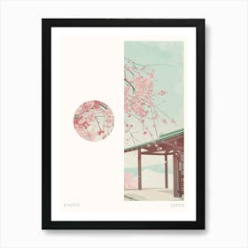 Kyoto Japan 7 Cut Out Travel Poster Art Print