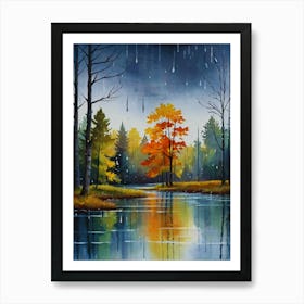 Autumn By The River 1 Art Print