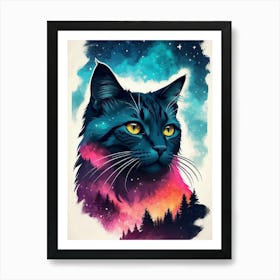 Galaxy Cat 2 Art Print