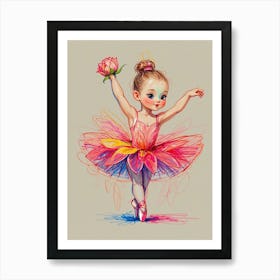 Little Ballerina 1 Art Print