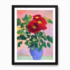 Ranunculus 2  Matisse Style Flower Art Print