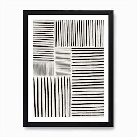Minimal Lines 2 Black Art Print