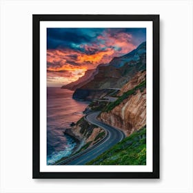 Sunset On The Coast 1 Art Print