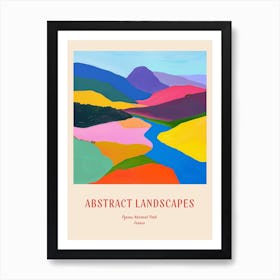 Colourful Abstract Pyrnes National Park France 3 Poster Art Print