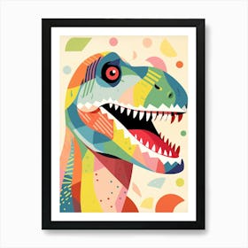 Colourful Dinosaur Tyrannosaurus Rex 3 Art Print