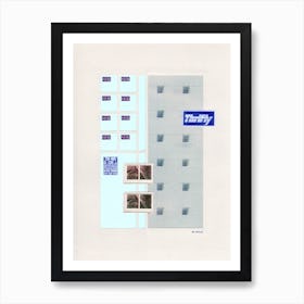 Thrifty Abstract Architecture Collage Art Print