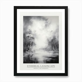Ethereal Landscape Abstract Black And White 7 Poster Art Print
