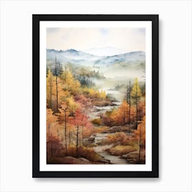Autumn Forest Landscape The Ozark National Forest Art Print