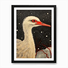 Bird Illustration Ostrich 3 Art Print