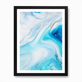 Water Texture Water Waterscape Marble Acrylic Painting 2 Art Print