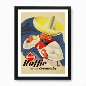 Kofia - coffee vintage poster, coffee poster Art Print