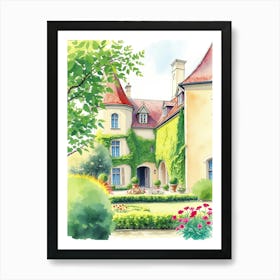 Watercolor Of A Castle Art Print